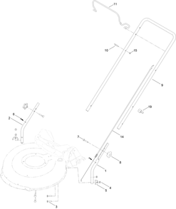 Handle Assembly Diagram and Parts List for 10730 (316000001-316999999)(2016) Lawn Boy Lawn Mower